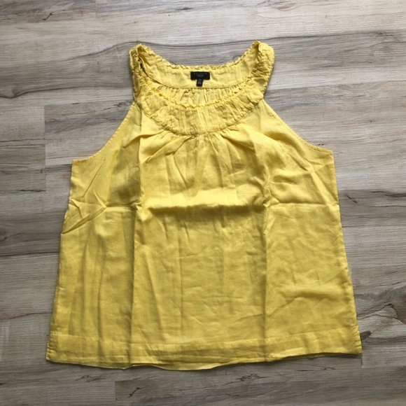 Talbots Yellow Ruffled Tank Top - Picture 1 of 6